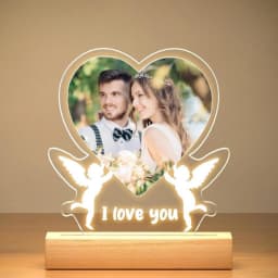 Personalized Custom Photo Text 3D Acrylic Lamp Customized Bedroom Night Light Valentine's Day Wedding Anniversary Birthday Gifts