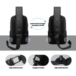 Heroic Knight Multifunction Male Chest Bag With USB Lightweight Leisure Shoulder Bag Business Anti-theft Weekend Commute Daypack