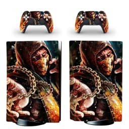 Game Mortal Kombat PS5 Disc Skin Sticker Decal Cover for Console and 2 Controllers PS5 Disk Skin Sticker Vinyl
