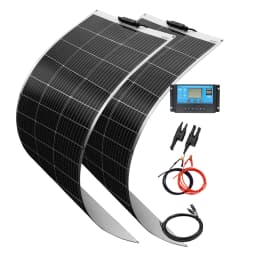 Flexible Solar Panel 120W 12V 240W Balcony Power Panneau Solaire for Motorhomes Campers, Vans, Boats and Other Uneven Surfaces