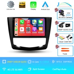 Android 16 9 Inch Carplay For RENAULT KADJAR 2015 - 2019 Car Radio Multimedia Center Bluetooth 4G Wifi Rear Camera Touch Display
