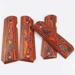 2Pieces 1911 Grips 3D Composite Color Wood Handle Grips Patch Custom Grips CNC Handle Grips