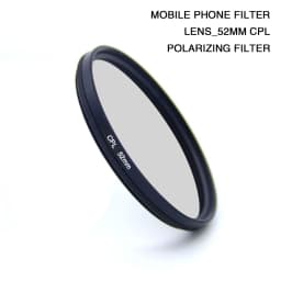 Universal 52mm CPL Camera Lens Filter With Clip Portable Polarizer Anti-reflection Restore Color Phone Filter For iPhone Samsung