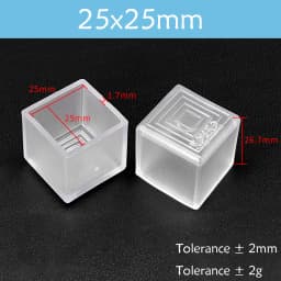Transparent Rectangle 15-40mm Round 10-76mm Oval Chair Leg Caps Clear PVC Non-Slip Furniture Table Cover Feet Sock Protector Pad