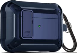 For Airpods 4/Pro 2/AirPods 1/2/3 Case with Lock, Rugged Shell Military Armor Protective Cover Wireless Earphone With Keychain