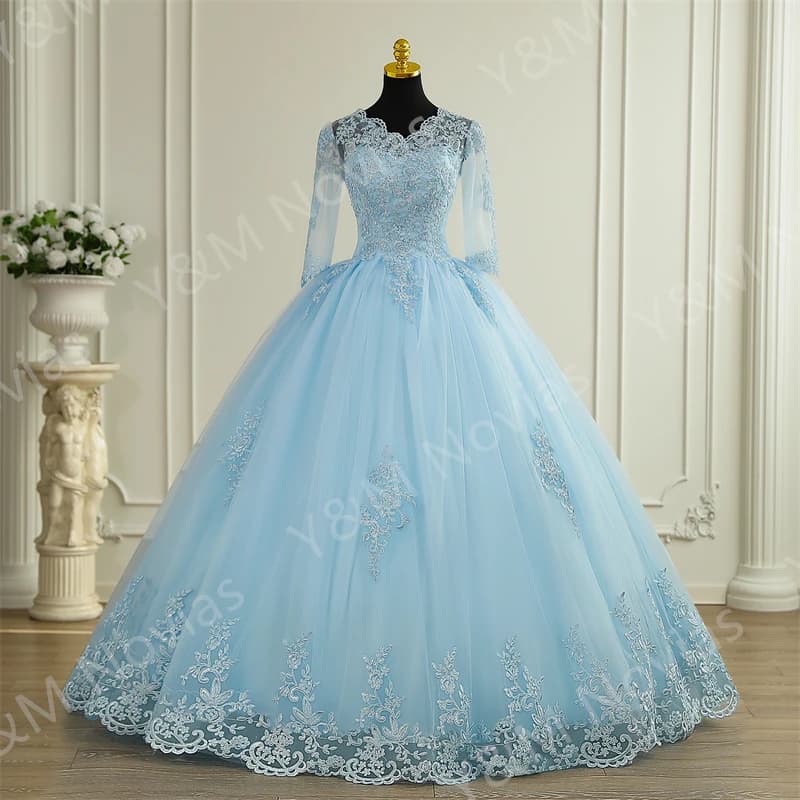 Customized any Color Long Sleeve V Neck Classic Wedding Dress 2026 Lace Vintage For Bridal Modest Wedding Bride Ball Gown