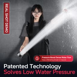High Pressure Shower Head Handheld Large Panel Rainfall Showerhead with One-Key Stop Water Saving for Bathroom Accessories