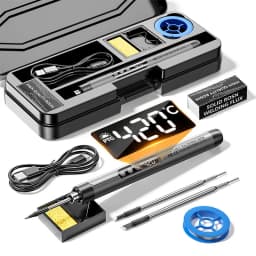 USB Wireless Digital Electric Soldering Iron Kit Cordless Adjustable Temperature 300-450℃ Smart Welding Solder Tool