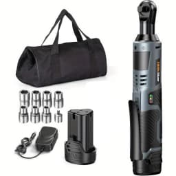 TaskStar 12V 3/8' Electric Ratchet Wrench Set W/ 2.0Ah Battery Rechargeable Angle Wrench 40Nm Disassembly Nut Car Repair Tool