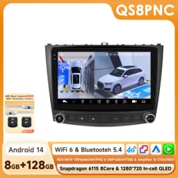 Hizpo Android 14 Car Radio 2 Din Auto Player For Lexus IS250 200 300 350 2006-2012 Stereo Apple Carplay GPS Navigation AI Voice