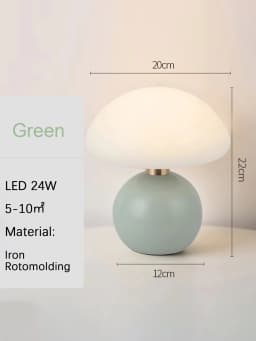 Mushroom Small Table Lamp Cream Roller Molded Ceramic Atmosphere Lamp Eye Protection LED Lamp Bedroom Headboard Decoration Light