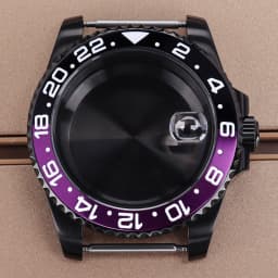 PVD Black NH35 40mm Men's Watch Case Sapphire For SUB Seiko NH35 NH36 NH38 NH34 Miyota 8215 ETA 2824 Movement Yacht-Master 20ATM