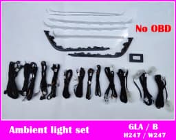 LED Dashboard Door Decorative Lamp For Benz GLA H247 B W247 GLB X247 MB 64-color Air Vent Outlet Nozzle Tweeter Ambient Light