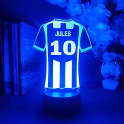 Personalised Futball Jersey LED 3d Lights Custom Name Football Night Lamp Kids Bedroom Table Decoration Xmas Gifts for Child
