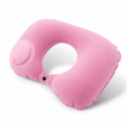 Portable Self Inflating Travel Neck Pillow Ergonomic U Shaped Air Cushion Soft Skin-Friendly Velvet Pillow for Flight Road Trip