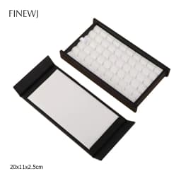 Jewelry Gem Stone Display Holder Loose Diamond Storage Case V Groove Jar Gemstone Size Selecting Tray White Leather Grey Velvet