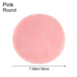 Dollhouse Miniature Furry Round Cloud Shape Plush Floor Rug Carpet Mat Dolls House Living Room Furniture Decoration Accessories