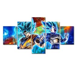 Manga 5 Panels Dragon Ball Goku Super Saiyan Wall Anime Poster Comic Canvas Painting Picture Home Living Room Gift Mural Cudros