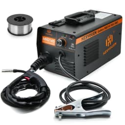 HZXVOGEN MIG 145A Non-Gas Semi-automatic Welding Machine With Flux Core Wire For Gasless Iron Soldering Portable MIG Welder