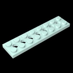 Gobricks GDS-699 Technical, Plate 2 x 8 with 7 Holes compatible with lego 3738 pieces of children's toys Building Blocks