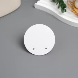 50pcs 6cm Round Blank White Craft Cardboard Display Cards Holder for Earrings DIY Accessories Packages Small Business Wholesale