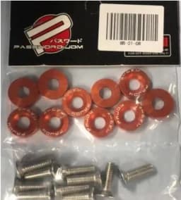 Universal 10 Pcs/Pack JDM Style Aluminum Fender Washers and Bolt for Honda Civic Integra RSX EK EG DC