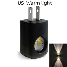 AITHEA Mini LED Night Light EU US Plug Dusk to Dawn Sensor Energy Saving Wall Lamp for Bedroom Bathroom Hallway