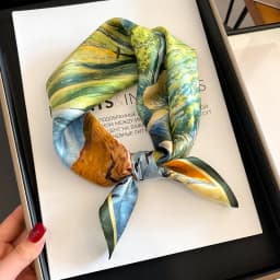 100% Real Silk Scarf Women Square Neck Tie Wrist Shawls Wraps for Ladies Foulard Scarves Pashmina Female Hijab Bandana Bufanda