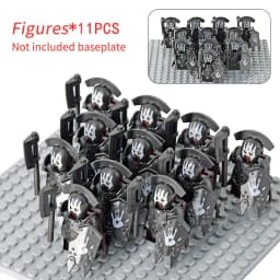 MOC Medieval Dwarf Warrior Elves Knights LOTR Figures Building Blocks Accessories Armor Shield LOTR DIY Toys for Children Gift