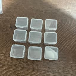 9 Grids Clear Square Plastic Box Mini 9 in 1 Separable Compartment Removable Case Fit Nail Beads Jewelry Storage Organizer