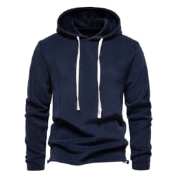 AIOPESON Brand Quality Thicken Warm Fleece Jacket for Men Zipper Neck Pullover Men's Sweatshirt Soft Shell Mens Jacket