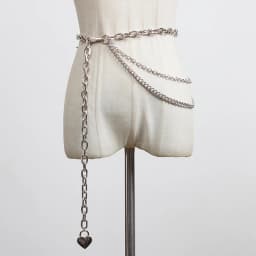 [EAM] Silver Color Metal Chain Long Irregular Belt Personality Women New Fashion Tide All-match Spring Autumn 2026 1DH8768