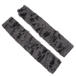 2PCS Black Ripped Holes Decor Cosplay Gloves For Adults Sexy Gothic Fingerless Gloves Casaul Broken Slit Gloves Halloween Gloves