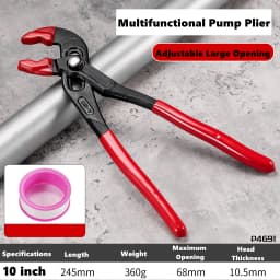 7/10/12 inch Multifunctional Water Pump Tongs, universal Wrenches with Large Openings Quickly Adjusted, Water Heating Wrench