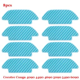 For Cecotec Conga 4090 4490 4690 5090 5490 6090 Robot Vacuum Cleaner Side / Soft Roller Brush Mop Cloth Rags Wheel Accessories