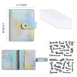 2023 New A7 Budget Binder Cash Envelopes for Money Saving Organizer with Zipper Pockets, Budget Sheets and Self-adhesive Labels
