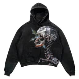 New Street Gothic Casual Letter Blast Print Pattern Men Clothing Fashion Hoodie Harajuku Retro Y2K Hoodie Sweatshirt