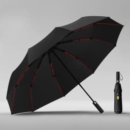 125CM Triple Fold Double Layer Double Keel Super Large Men Umbrella Sunscreen Extra Folding Rain Umbrella for Outdoor Daily