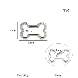 10/30/100PCS Bone Shape Open Metal Buckles Carabiner Clip Keyring Buckle For Key Chain Backpack Handbag Purse Strap Accessories