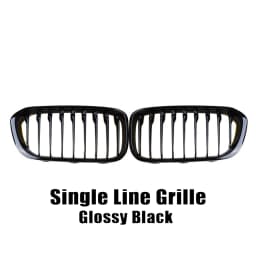 XVIP Front Bumper Kidney Grille Racing Grills For BMW 1 Series F20 F21 2015-2019 Replacement Double Slat Gloss Black Grilles