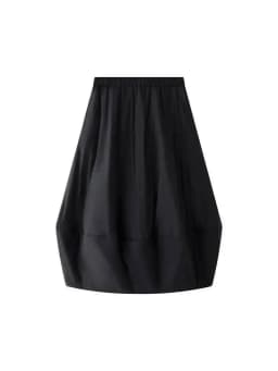 [LANMREM] Office Lady Thick Warm Cotton Skirt For Women Elastic High Waist A-lilne Mid-length Skirts 2025 Winter New 26C965
