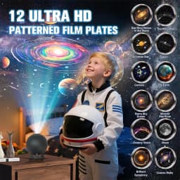 Galaxy Projector, Star Projectors with 12 Space Films For Bedroom Planetarium Night Light Ceiling Nebula Living Game Room Decor