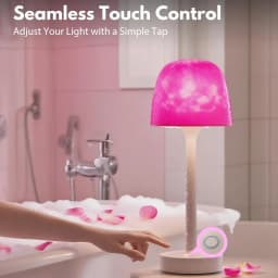Waterproof Shower Lamp for Inside Shower RGB Bathroom Lamps Remote Touch Cordless Shower Light 16 Color LED Ocean Wave Projector