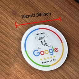 NFC 215 Programmable Google Review Acrylic Stickers Card NFC Station Table 13.56Mhz Waterproof NFC Stand Google Review Card
