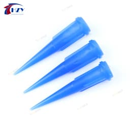100Pcs 22G TT Plastic Tapered Pinhead Liquid Dispenser Needles Tip Blue Plastic Gle Needle, for Refilling Glue Fluid