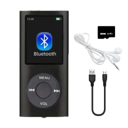 MP3 Player with Earphone Data Cable Stylish Multifunctional Lossless Sound Slim 1.8 Inch LCD Screen Portable MP3 Music Players