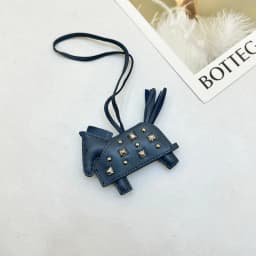 Soft Leather Pony Pendant, Car Pendant, Key Pendant, Handmade Leather New Rivets War Horse Bag Charm, Bag Charm Leather