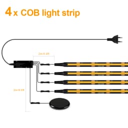 1-10Pcs Groups Cob LED Strip Light Black PCB Hand Sweep Touch Dimmer Switch for Room Bedside Wall Panel Acoust Board Stair Decor