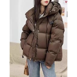 Ladies Down Cotton Jacket 2025 Hooded Medium To Long Women's Winter Parka Coat Comfortable Korean Version Female Outerwear