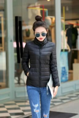 M-8XL White Duck Down Jacket for Women Winter Warm Down Coat Light Weight 2023 New Stand Collar Pocket Zipper Casual Outerwear